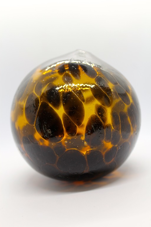 Blown Glass Spheres Amber