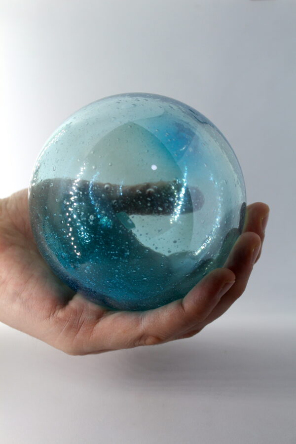 Blown Glass Balls Aqua