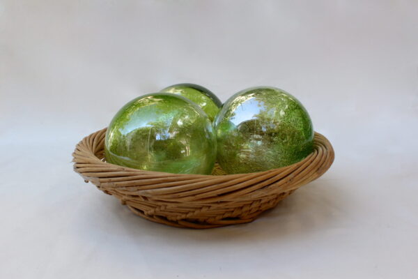 Blown Glass Balls Lemon Green