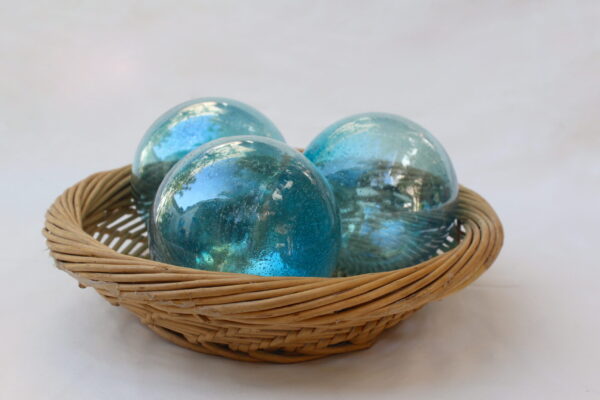 Blown Glass Balls Aqua